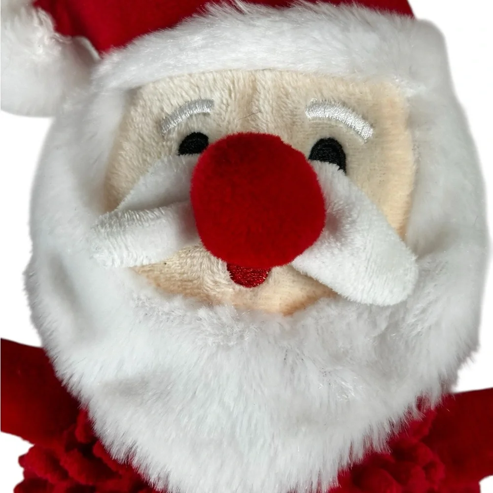Santa Dog Toy Textured Pet Toy Squeaker